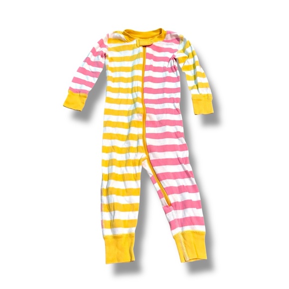 Hanna Andersson Night Night Sleeper Baby Size 18-24 Months Stripe Organic Cotton - Picture 1 of 4